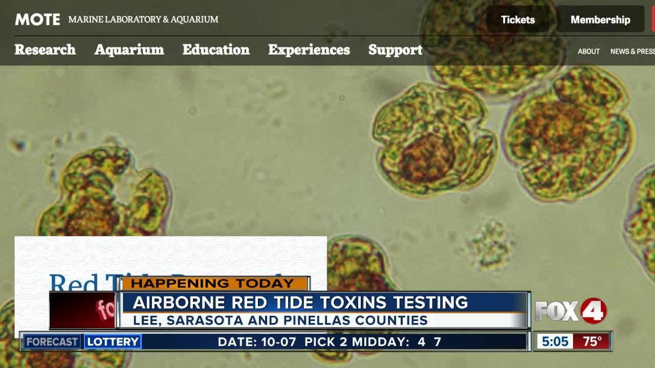 FDOH starts testing air quality for red tide toxins in SWFL