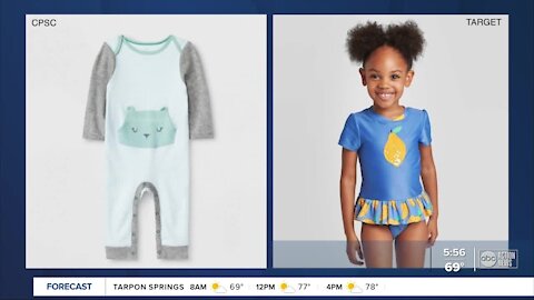 Target recalls infant rashguard swimsuits, rompers due to choking hazard