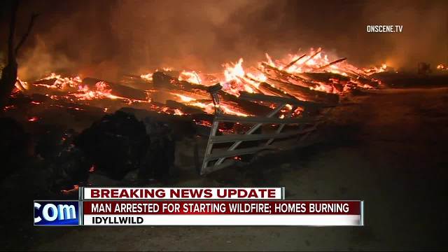 Suspect arrested in starting Idyllwild Fire