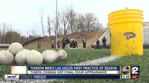 Towson men's lacrosse holds first practice of season