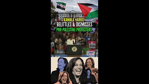 Kamala Harris Belittles & Dismisses Pro-Palestine Protesters