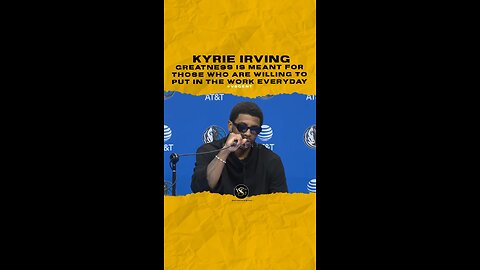 @kyrieirving Greatness is meant for those who are willing to put in the work everyday