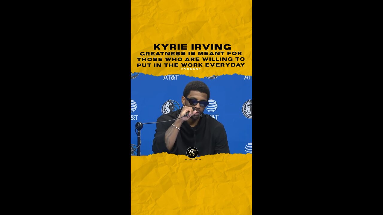 @kyrieirving Greatness is meant for those who are willing to put in the work everyday