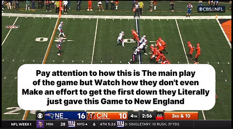 Rigged Cincinnati Bengals vs New England Patriots WEEK 1 | YOU CAN TELL SOMETHING WASN'T RIGHT #nfl