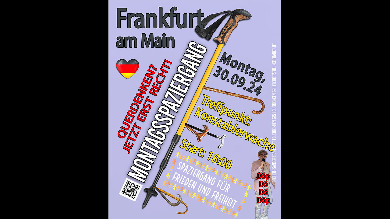 Frankfurt Montagsdemo Livestream mit KLARTEXT und DAUERWELLEDEMOREPORT