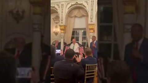 MAR-A-LAGO Rudy Giuliani Flashes crowd at President Trumps Vernon Jones fundraiser 3-18-22