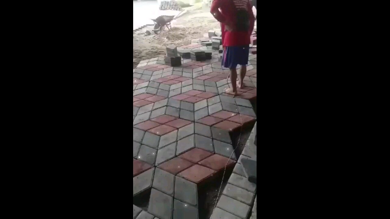 results of installing three-dimensional paving