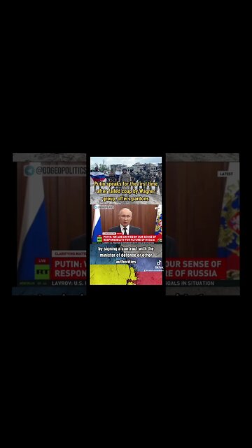 Putin speaks offering pardons after failed Wagner coup d'etat