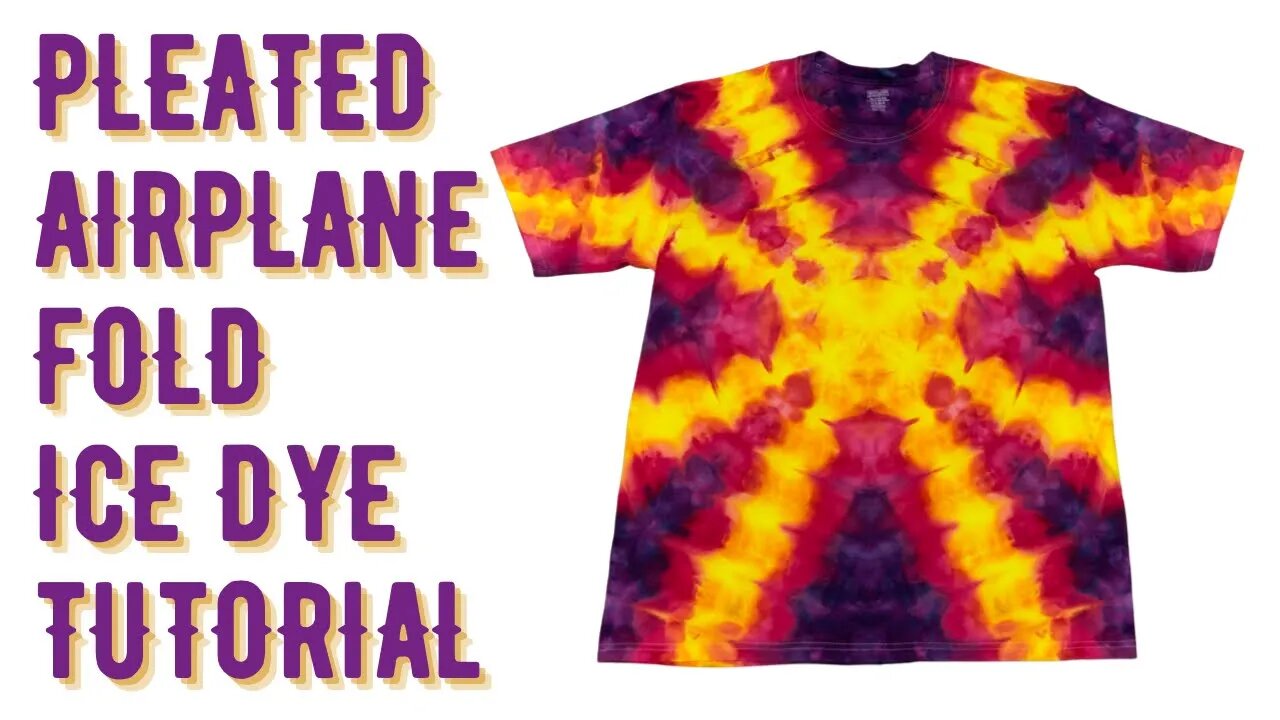 Tie-Dye Designs: Pleated Airplane Fold DOI Ice Dye | Radio Wave