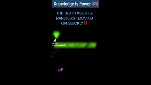 THE TRUTH ABOUT A NARCISSIST MOVING ON QUICKLY‼️