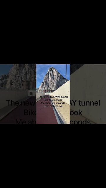 New KINGSWAY tunnel at Gibraltar; bike path #shorts