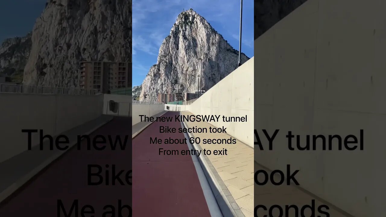 New KINGSWAY tunnel at Gibraltar; bike path #shorts