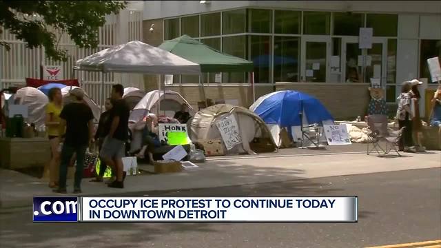 Occupy ICE protest to continue today in downtown Detroit