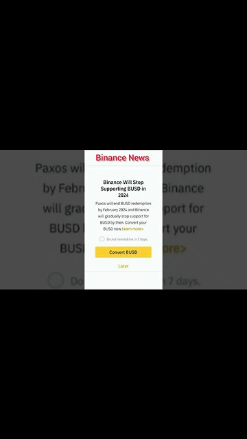 Binance will stop supporting BUSD in 2024 | Binance News | Binance BUSD Redemption by February 2024