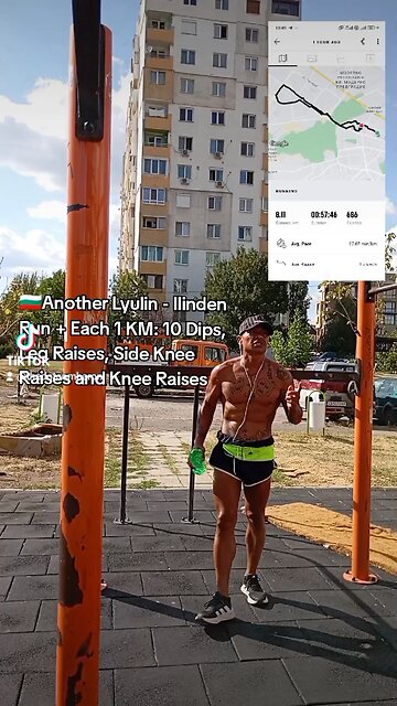 🇧🇬Another Lyulin - Ilinden Run + for 1 KM: 10 Dips, Leg Raises, Side Knee Raises and Knee Raises