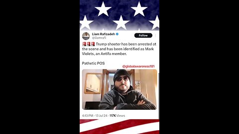 The Shooter Who Tried To Assassinate Trump Today Is Antifa.