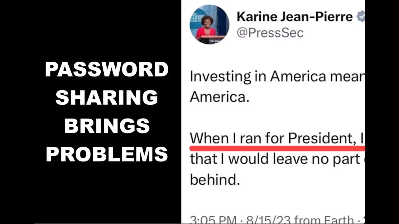 Karine Busted Posting On US President't Account By Accident