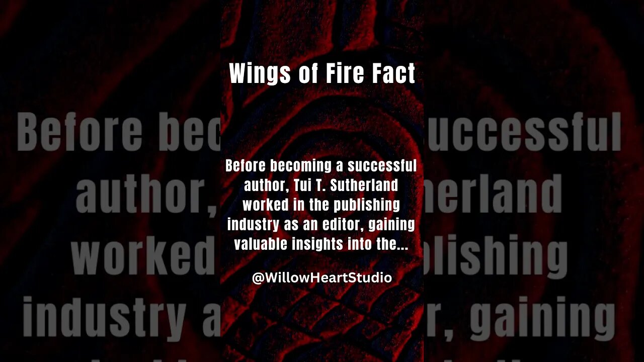 Tui T Sutherland Experience: Daily WoF Facts #facts #wingsoffire