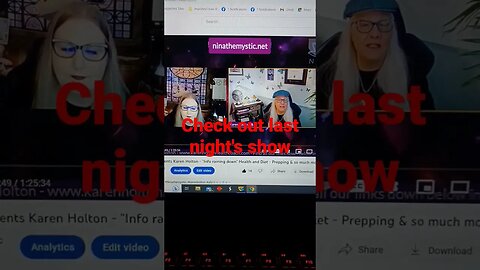 check out last night's show!! lots of good info #ninathemystic #karenholton