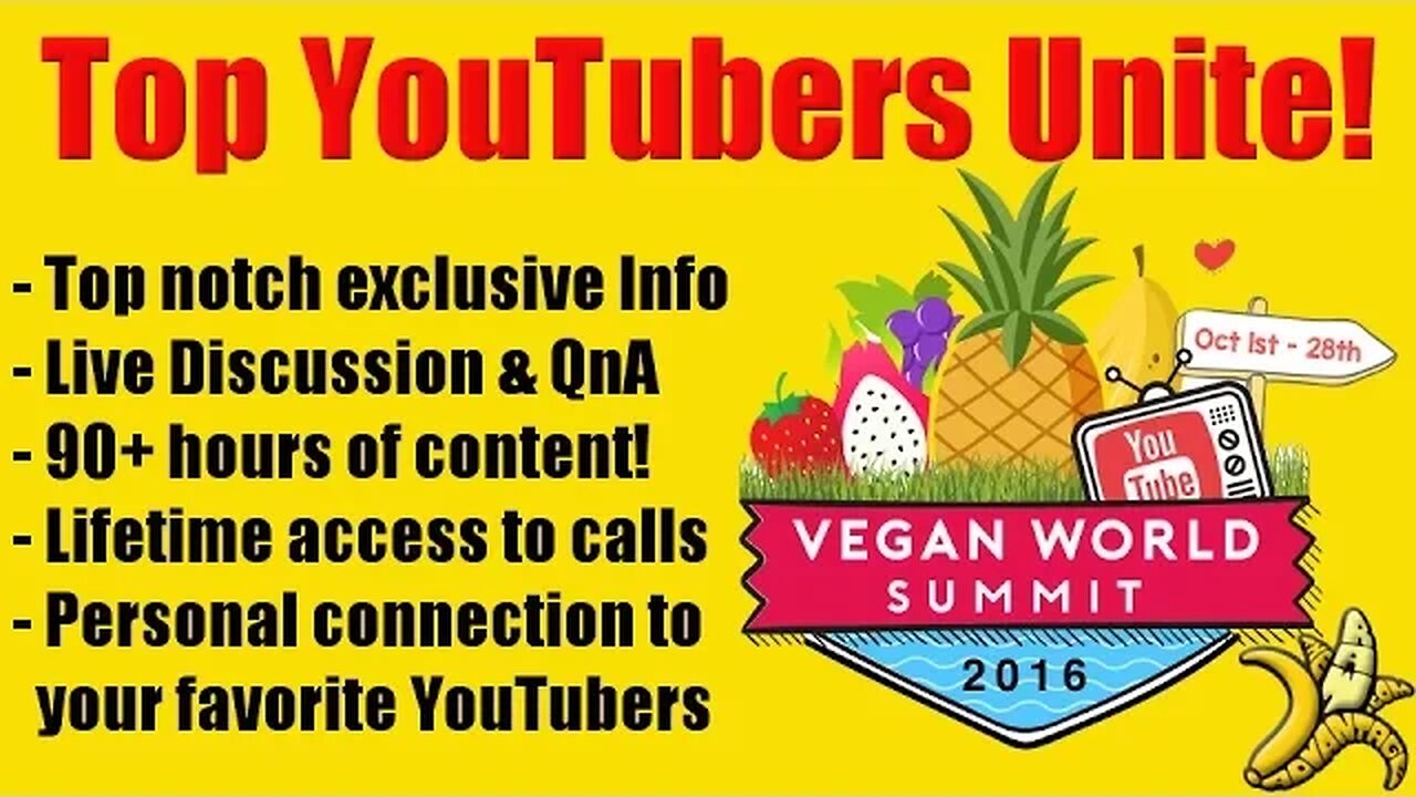 Top YouTubers Unite; Vegan World Summit 2016!
