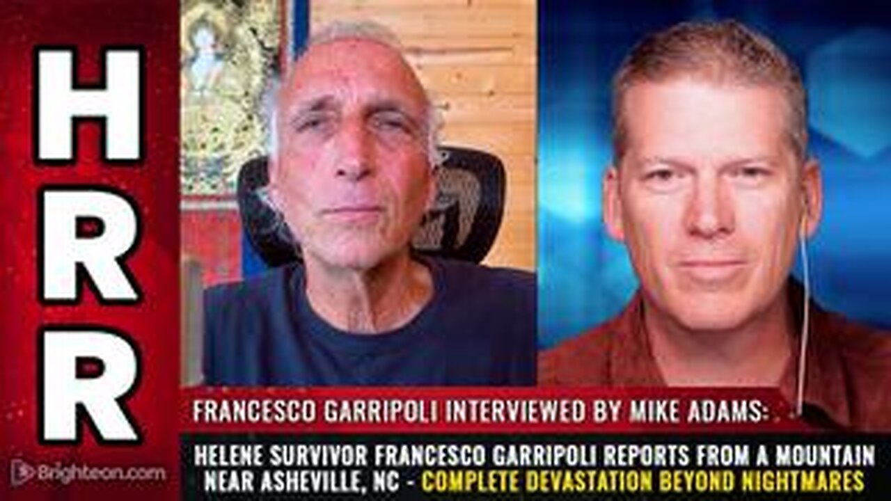 Helene SURVIVOR Francesco Garripoli reports from a mountain near Asheville...