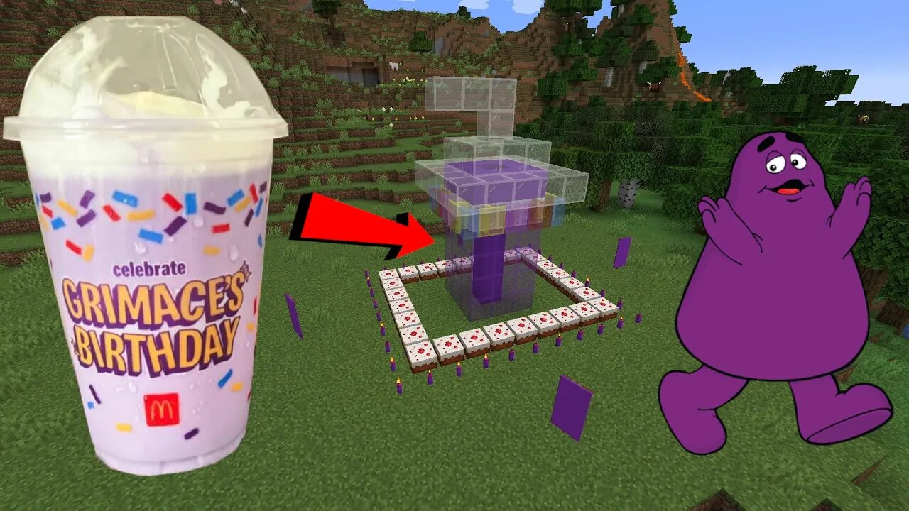 I FOUND and TRIED the McDonald's Grimace Shake IN MINECRAFT