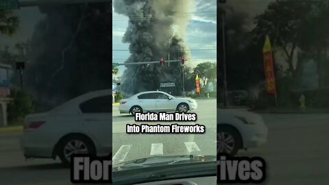 Man Drives in Fireworks Store in Florida setting off all the Fireworks #shorts