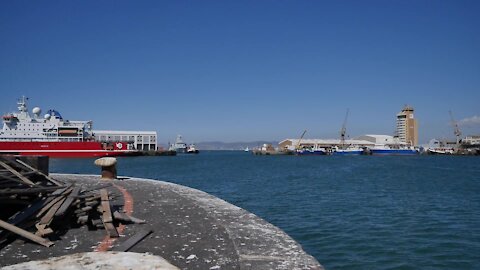 SOUTH AFRICA - Cape Town - SAS Amatola navy vessel arrives at the V&amp