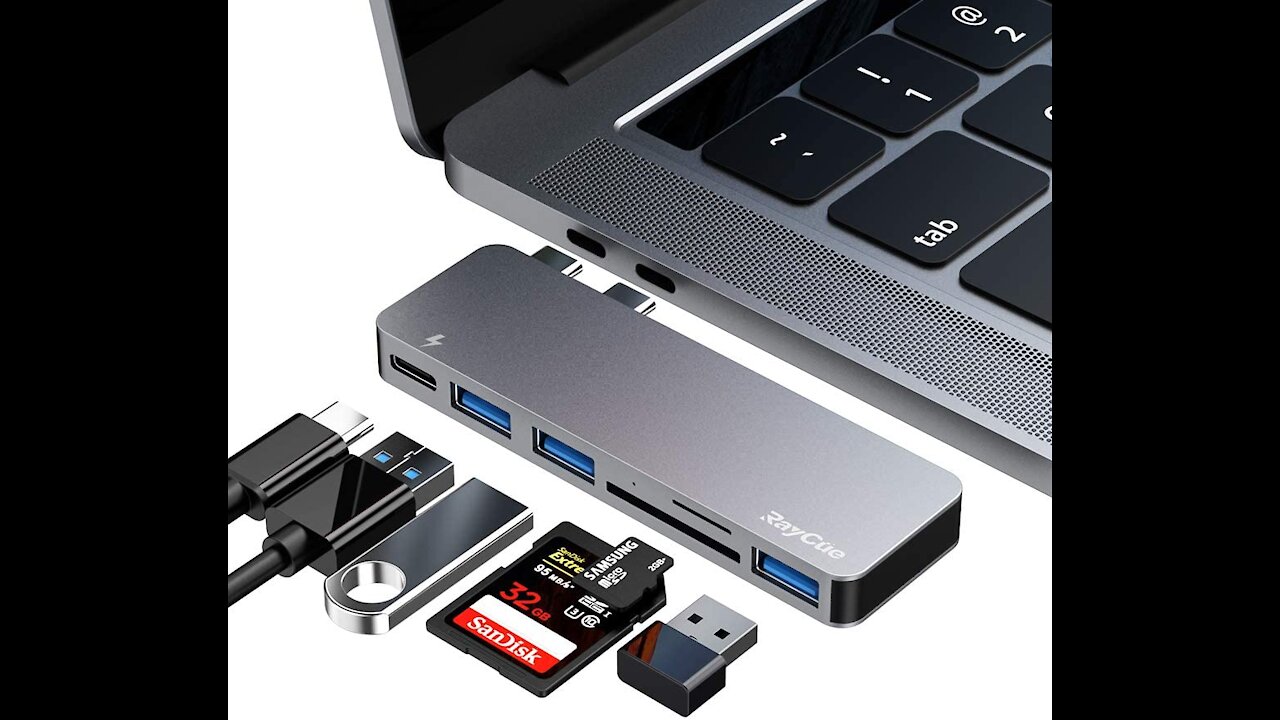 RayCue MacBook Pro 6 in 1 Hub Adapter