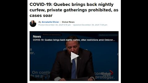 Happy New Years Quebec, Now Stay Home and Be Scared