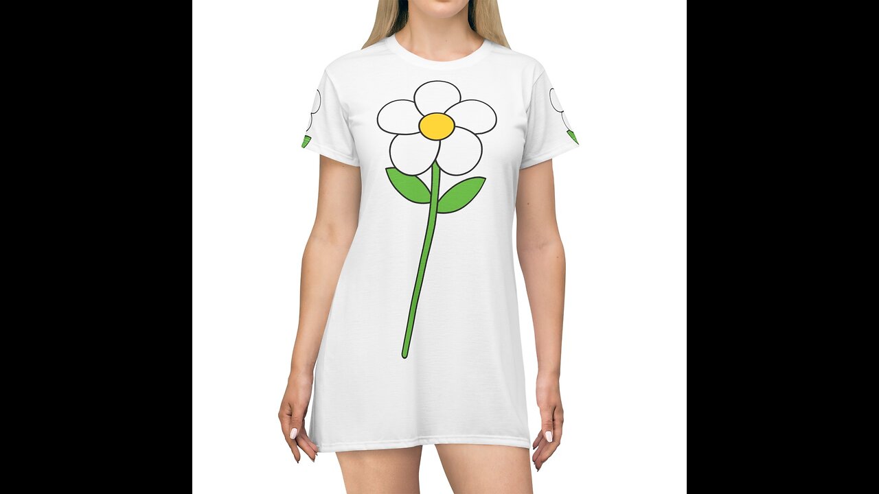 Beautiful Flower t-shirt dress buy now