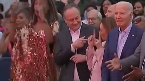 Finger Guns?! Biden Was Super Cringe During That Dance But LOL, Did You See Kamala's Husband?!
