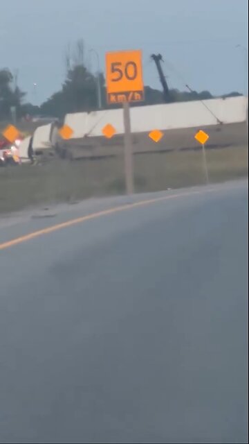 Transport Truck Rollover