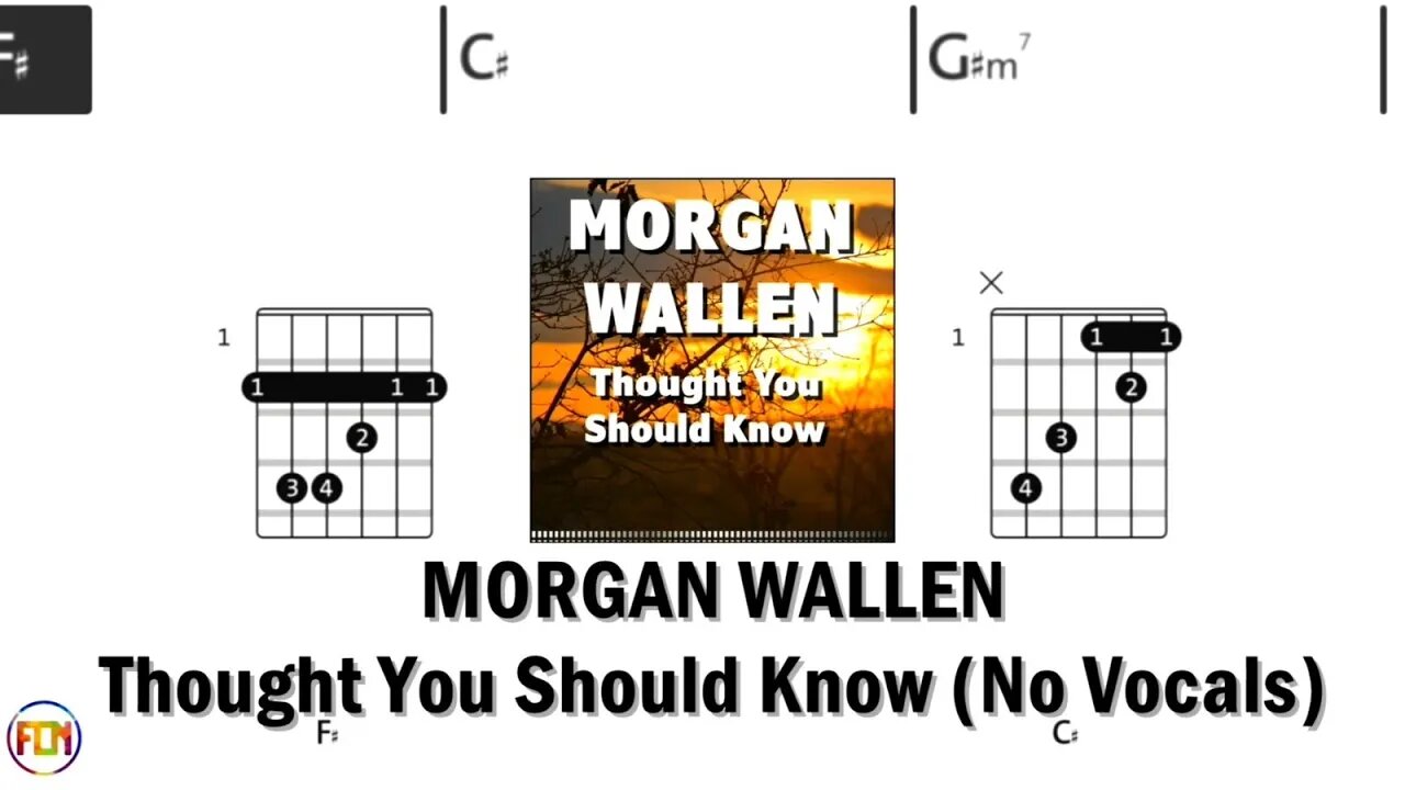 MORGAN WALLEN Thought You Should Know FCN GUITAR CHORDS & LYRICS NO VOCALS
