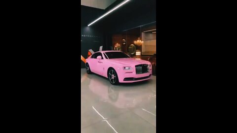 Pink Rolls Royce with Cool Glowing Interior