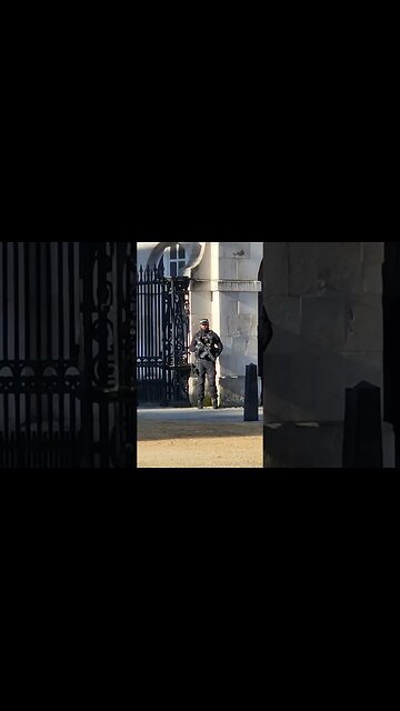 Blues and royals waiting for king Charles to pass #horseguardsparade