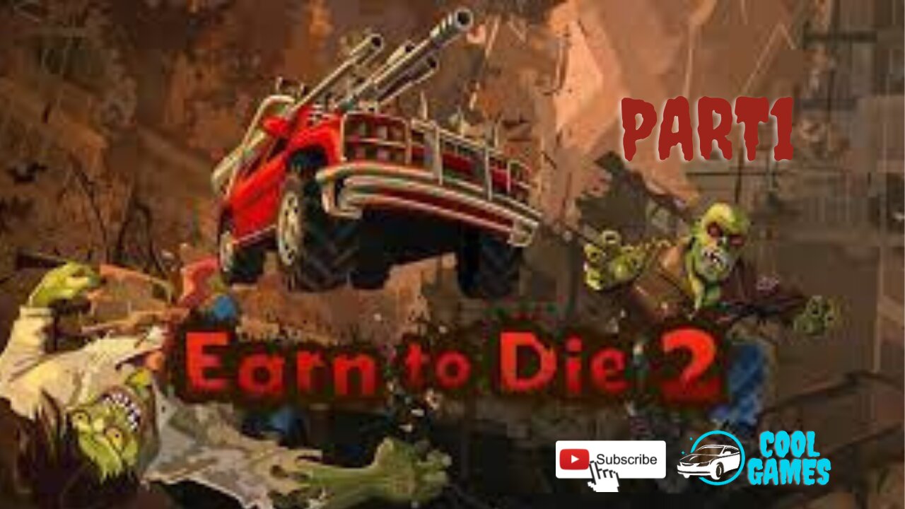 Earn to die 2 Gameplay - Car racing game - Drive in zombies and save yourself - Day1-12 #part1