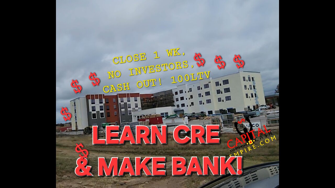 LEARN COMMERCIAL REAL ESTATE & MAKE BANK! CAPITAL CASH NO SCAM HERE 312-473-4163