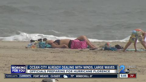 Hurricane Florence: Ocean City dealing with heavy winds, large waves
