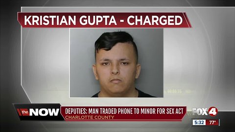 Deputies: Man traded iPhone for sex act with minor