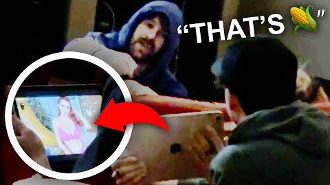 Man Caught Watching Hot Tub Girl in Public