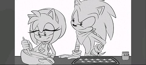 Baking some christmas cookies with my boyfriend sonic 😍🥰🍪🍪🍪