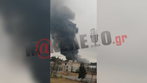 Φωτιά σε εργοστάσιο ανακύκλωσης στο Σχηματάρι | makeleio.gr