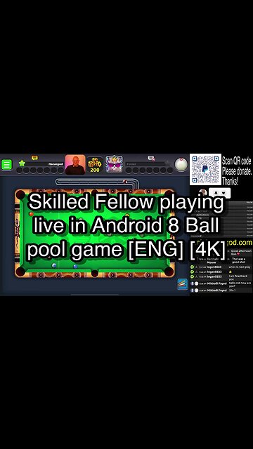 Skilled Fellow playing live in Android 8 Ball pool game [ENG] [4K] 🎱🎱🎱 8 Ball Pool 🎱🎱🎱