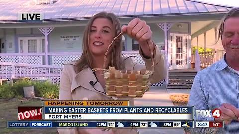 Making Easter Baskets from Plants and Recyclables