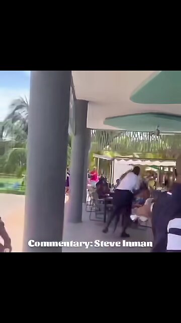 An entitled violent tourist, scores an all inclusive beatdown.
