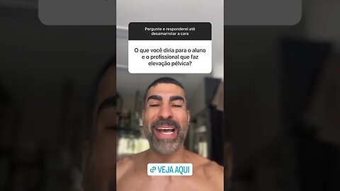 Recado para quem faz elevação pélvica
