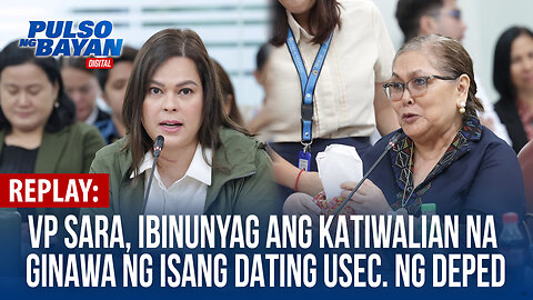 REPLAY | VP Sara, ibinunyag ang katiwalian na ginawa ng isang dating Usec. ng DepEd | Sept. 26, 2024