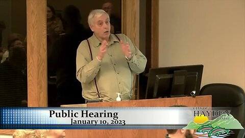 Hayden City Council - 01/10/2023 - Public Comment - Vern Fitzgerald