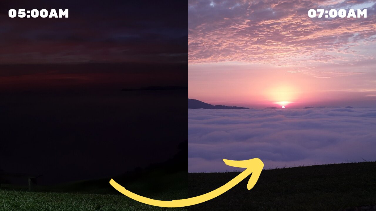 Sunrise under the clouds